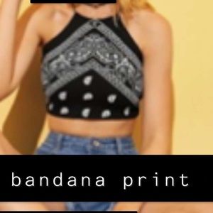 Bandana print crop top